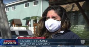 Univision Noticias features MSA-8 Bell teacher as she receives the COVID-19 Vaccine